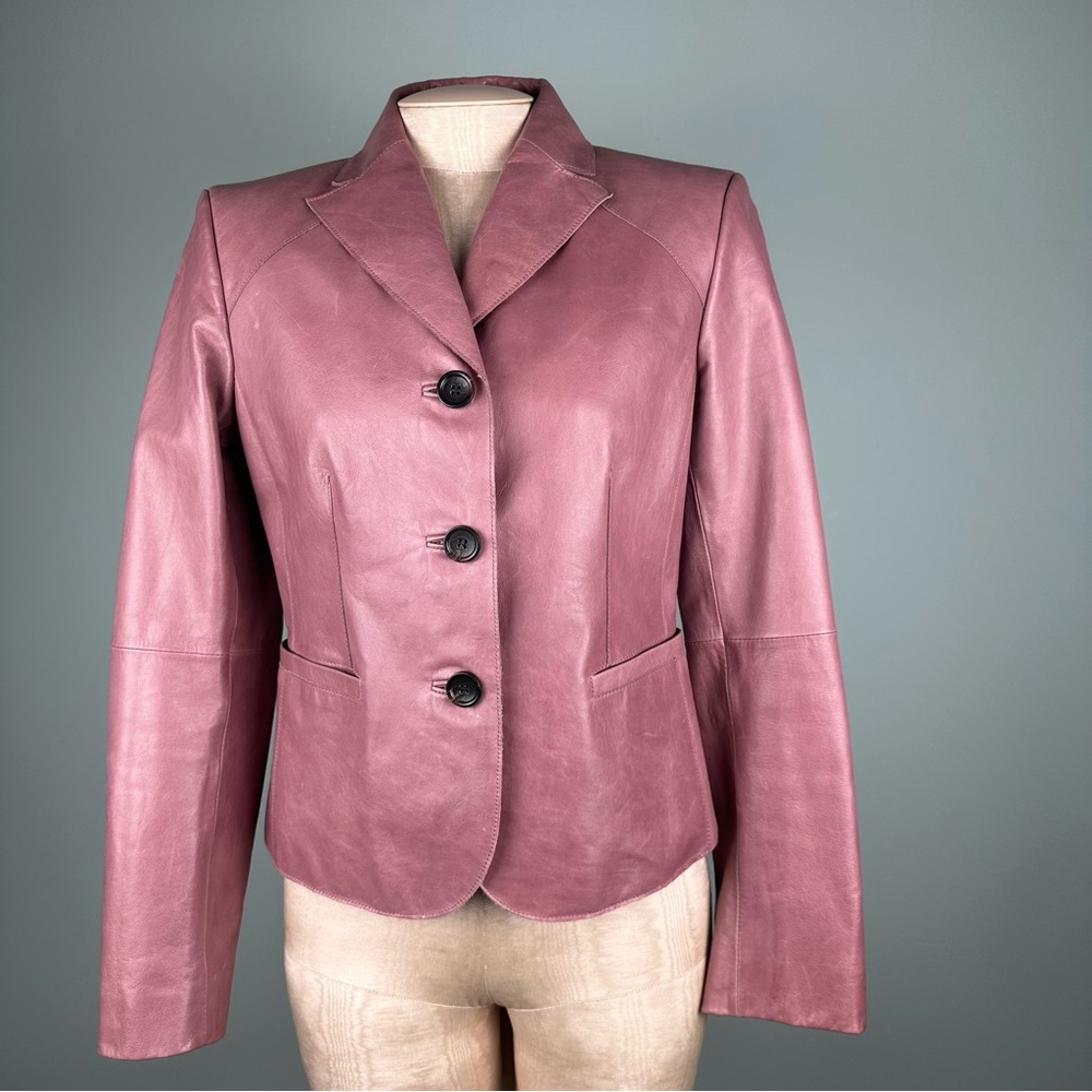Women's Mauve Leather Jacket